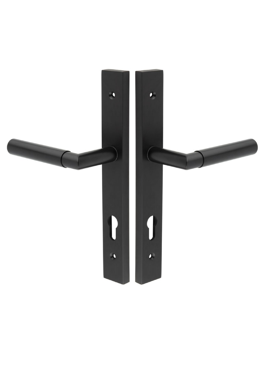 CR-102 Black Multi Point Backplate Door Handle CR-102G4MB by Frelan
