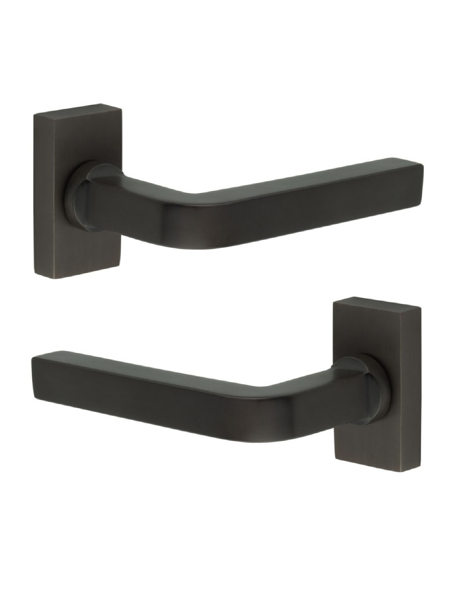 CR-104 Dark Bronze Multi Point Rectangular Rose Door Handle CR-104D4DB by Frelan