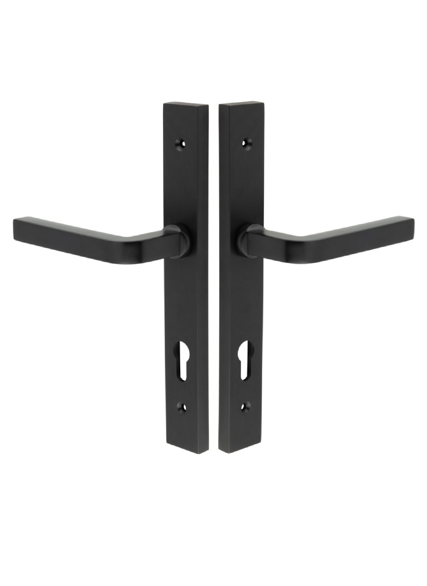 CR-104 Black Multi Point Backplate Door Handle CR-104G4MB by Frelan