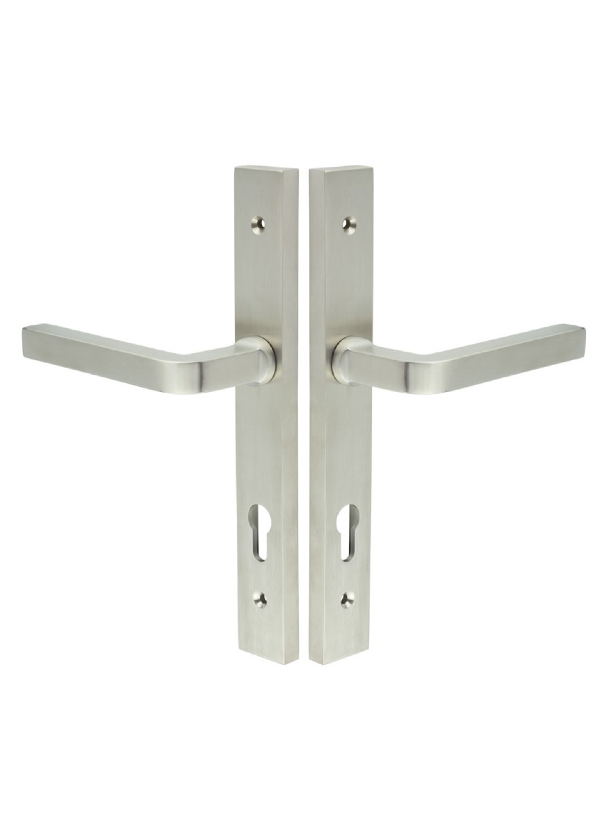 CR-104 Satin Stainless Steel Multi Point Backplate Door Handle CR-104G4SSS by Frelan