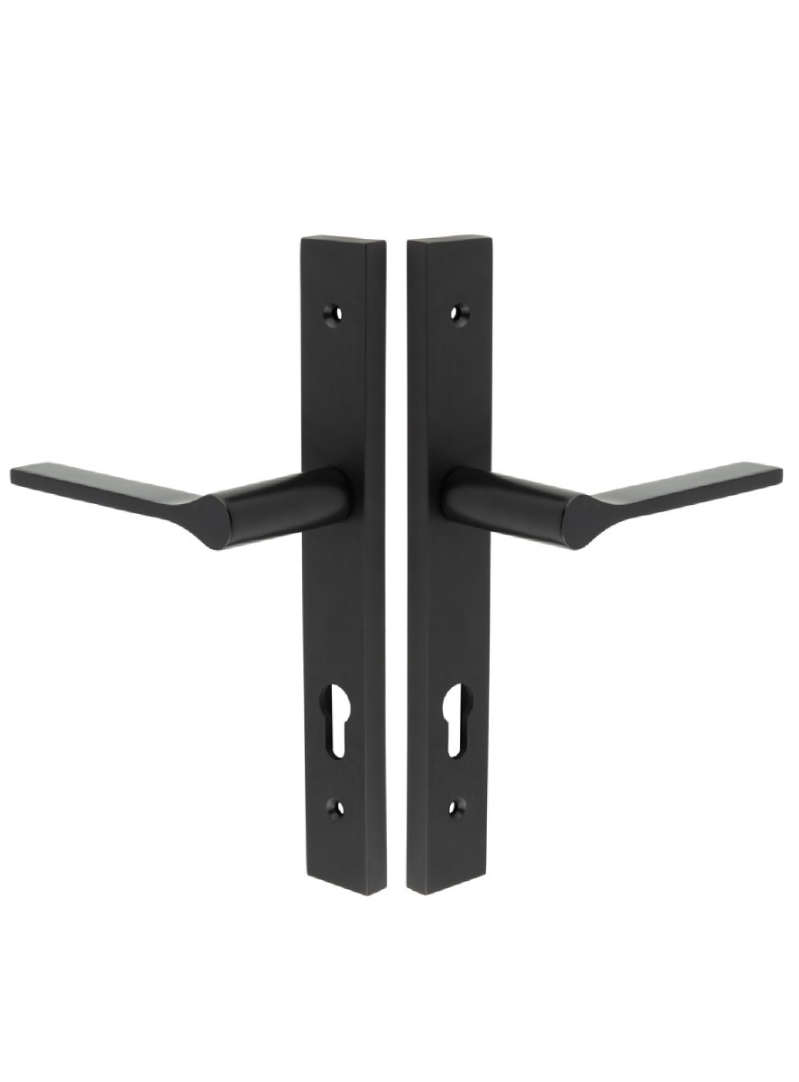 CR-105 Black Multi Point Backplate Door Handle CR-105G4MB by Frelan