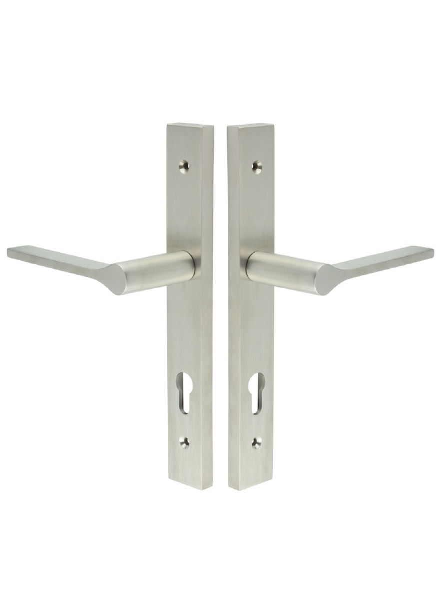 CR-105 Satin Stainless Steel Multi Point Backplate Door Handle CR-105G4SSS by Frelan