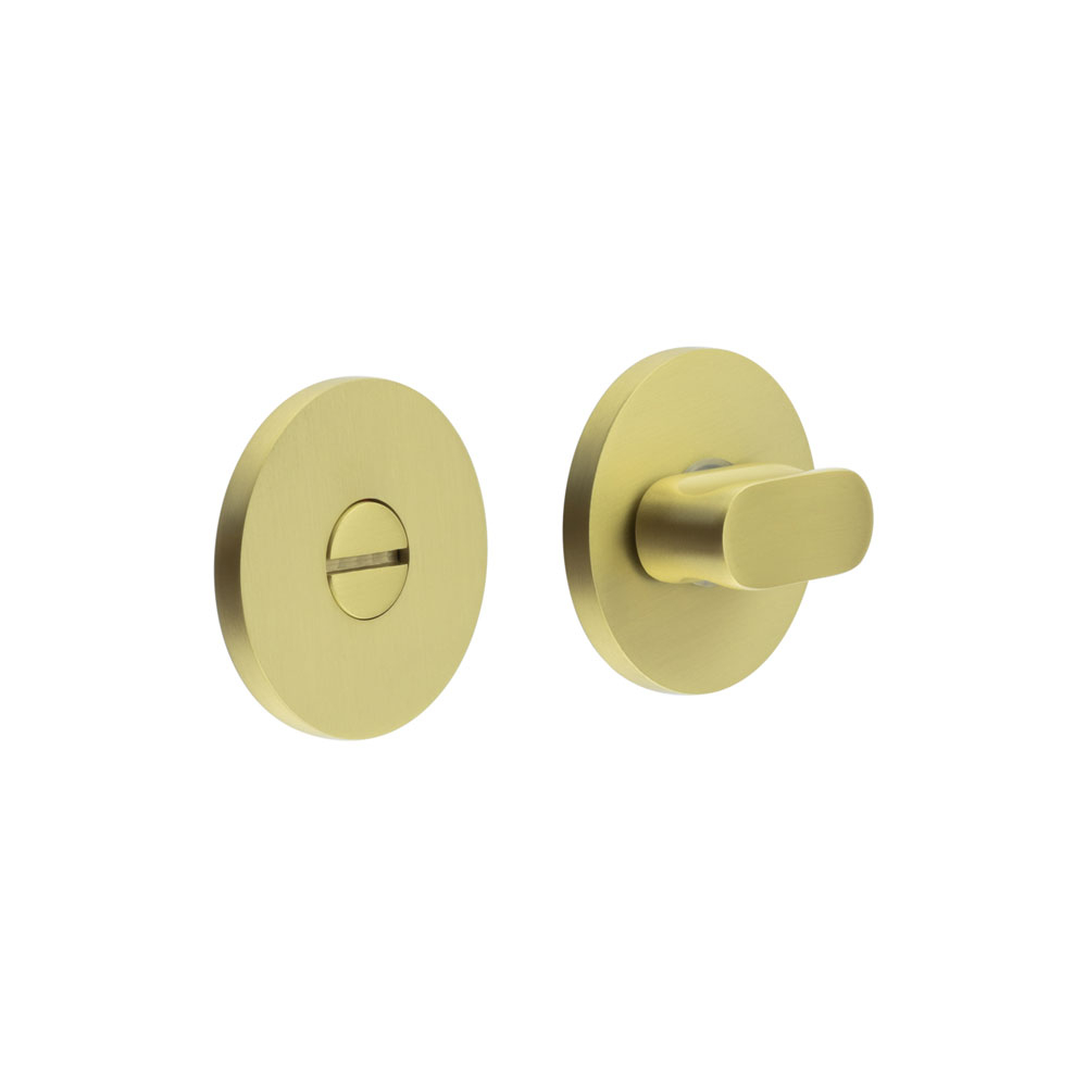 CR-801 Satin Brass Thumb Turn & Lock Door Handle CR-801A7SB by Frelan