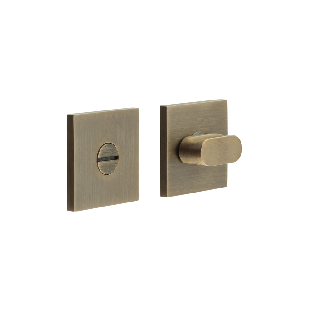 CR-801 Antique Brass Thumb Turn & Lock Door Handle CR-801B7AB by Frelan