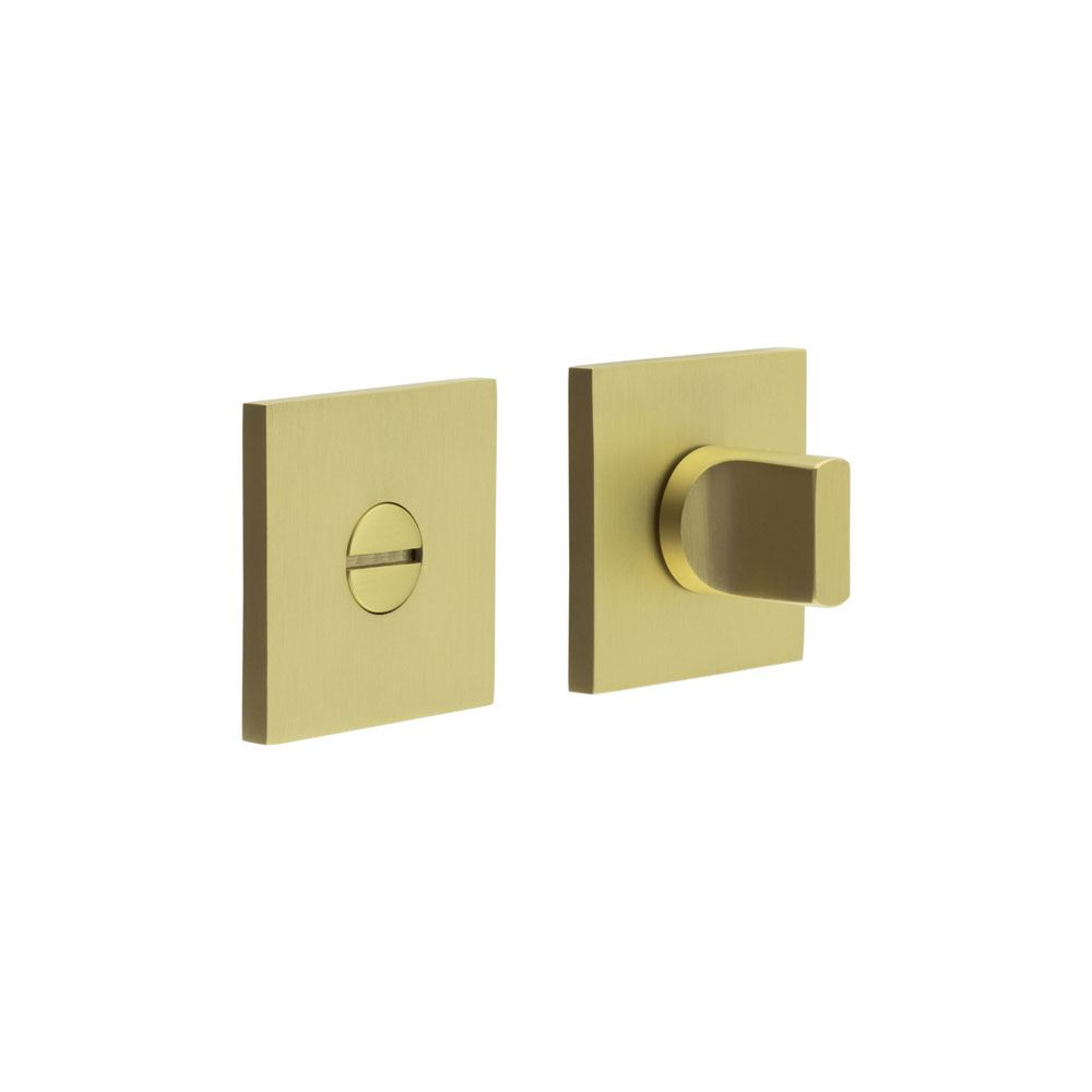 CR-802 Satin Brass Thumb Turn & Lock Door Handle CR-802B7SB by Frelan