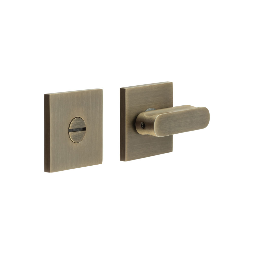 CR-803 Antique Brass Thumb Turn & Lock Door Handle CR-803B7AB by Frelan