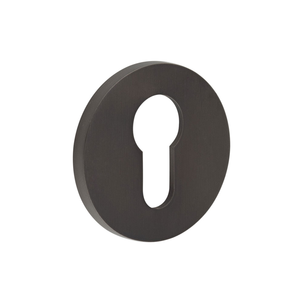 CR-S10 Dark Bronze Euro Keyway Round Rose Escutcheon CR-S10DB by Frelan