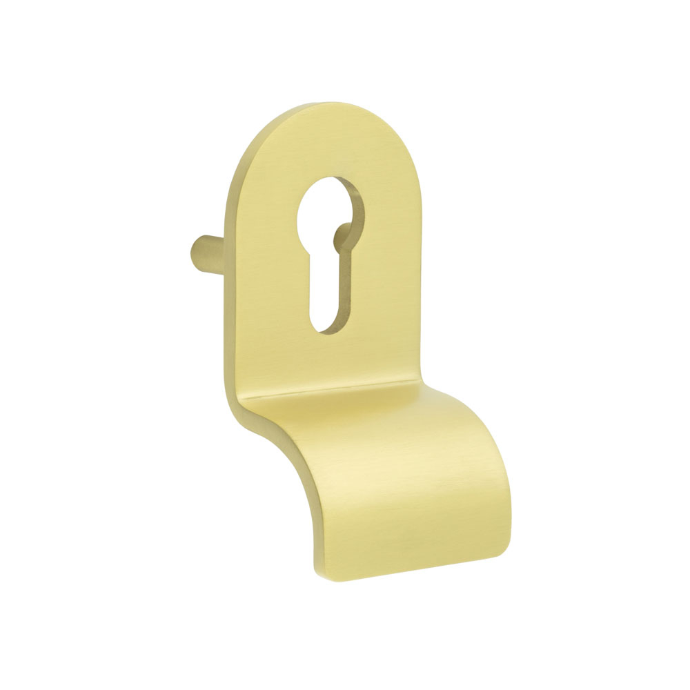 Cylinder Pull Lug Fixed Satin Brass CRES1602SB by Frelan