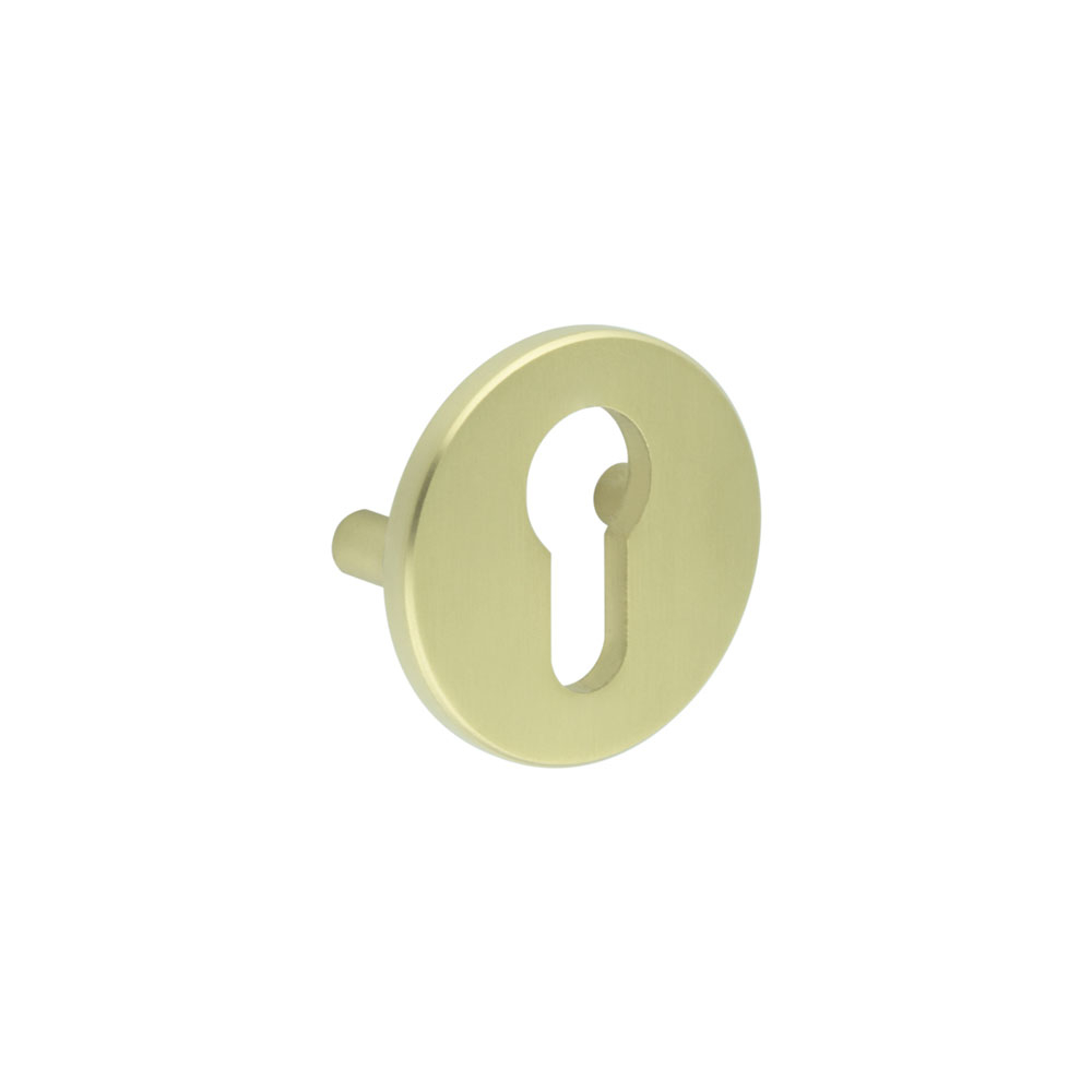 CRES Satin Brass Euro Escutcheon Lug Fixed CRES1652SB by Frelan