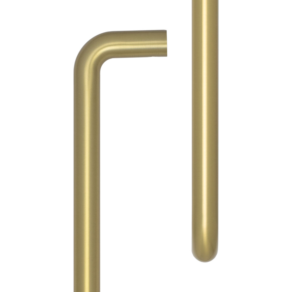 CRES 425mm Face Fix Satin Brass D Shape Pull Handle CRES3002SBFF by Frelan