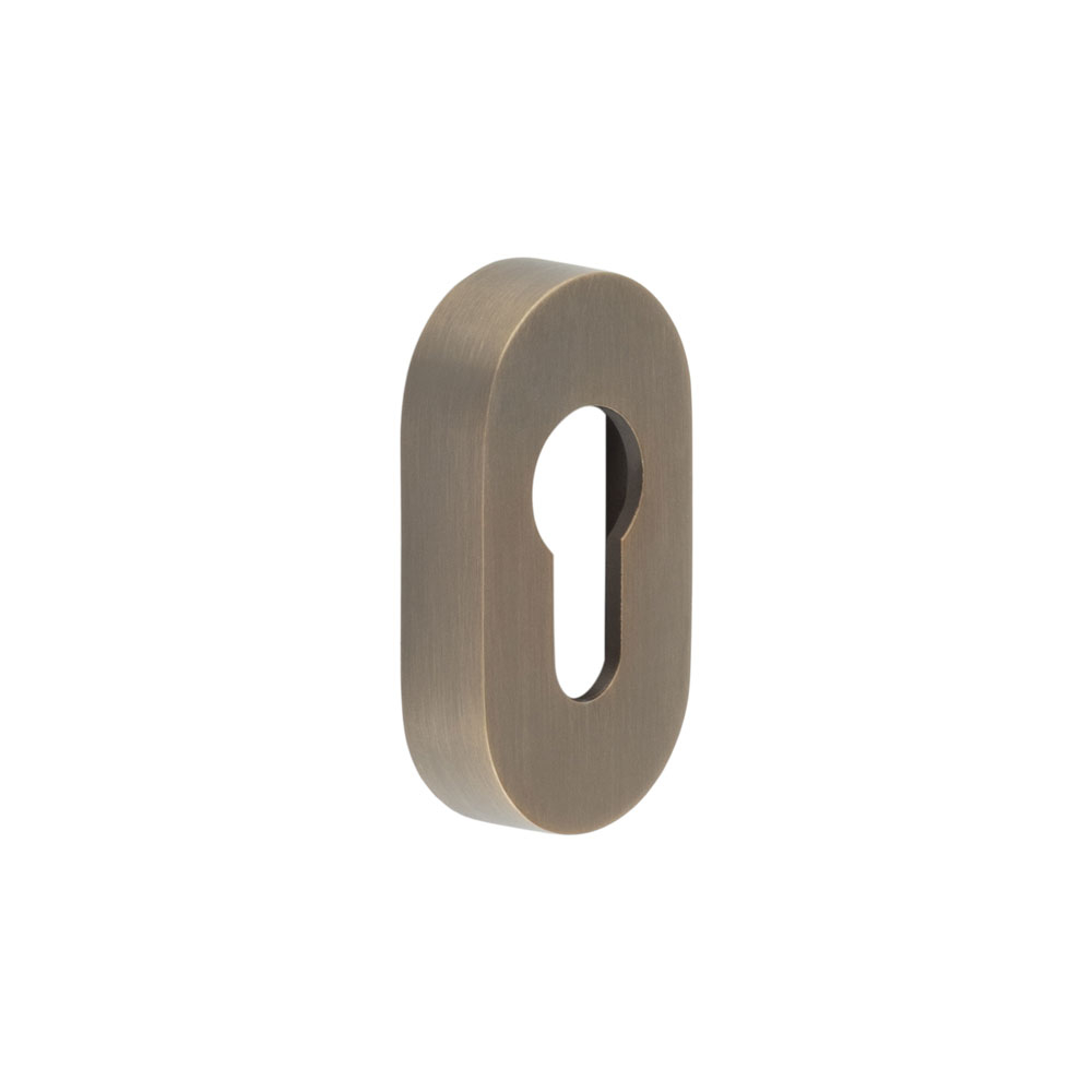 CRES Oval Antique Brass Euro Escutcheon CRES403AB by Frelan