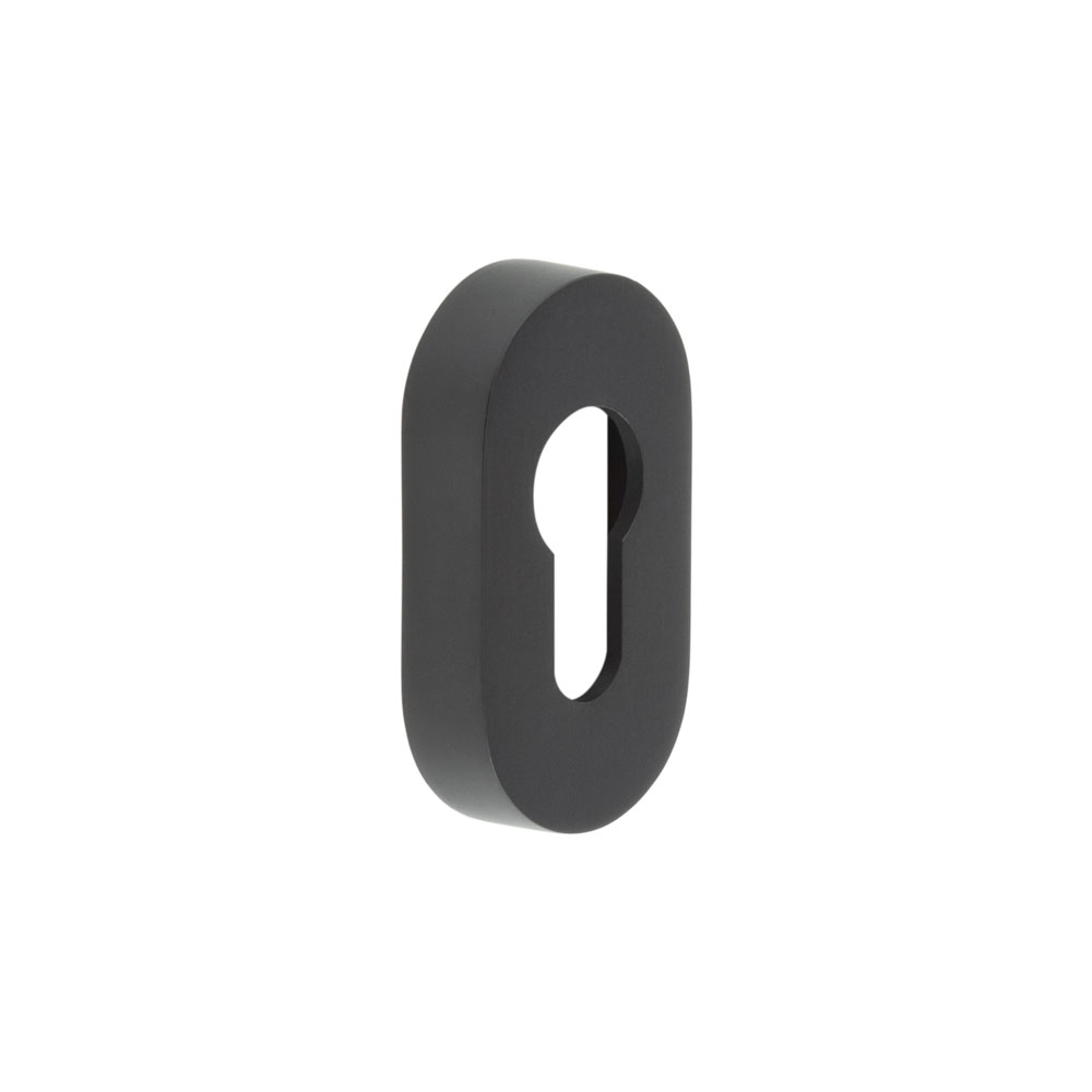 CRES Oval Black Euro Escutcheon CRES403MB by Frelan