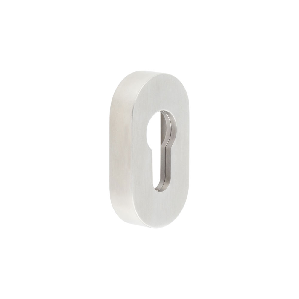 CRES Oval Satin Stainless Steel Euro Escutcheon CRES403SSS by Frelan