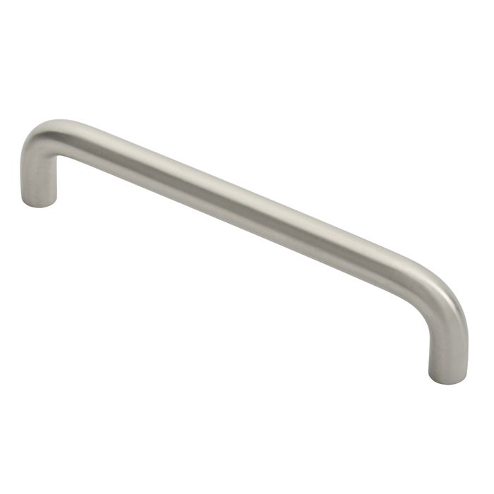 Eurospec CPD1128SSS Steelworx Solid 10mm Dia. Cabinet D Pull Handle (128mm C/C) G304 128mm Satin Stainless Steel