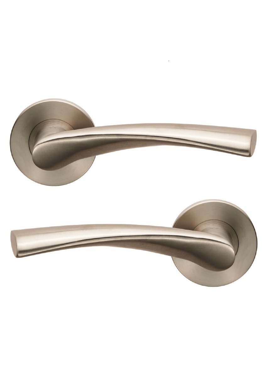 Eurospec CSL1121/6SSS Breeze Lever On Concealed Fix Slim Round Rose G304 52mm Satin Stainless Steel