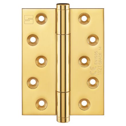 Simonswerk 1750 TRITECH Grade 14 Brass Butt Hinge CE marked FD30 fire rated 100mmx 75mm c/w PVD Brass (UK 517)