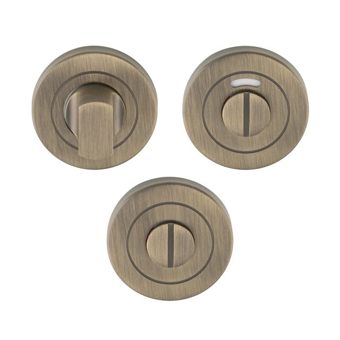 Eurospec CST101AB Steelworx Turn & Release On Concealed Fix Round Rose (With/Without Indicator) G201 52mm Antique Brass