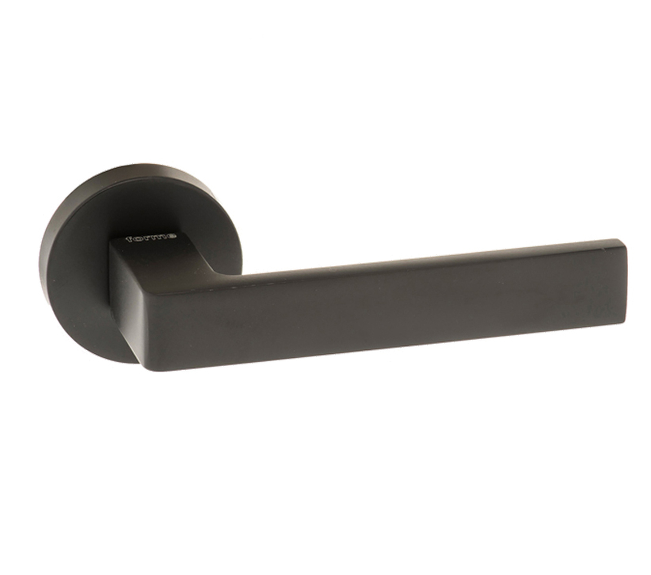 CleanTouch Anti-Bac Forme Asti Designer Lever on Minimal Round Rose - Matt Black CTFMR254MB