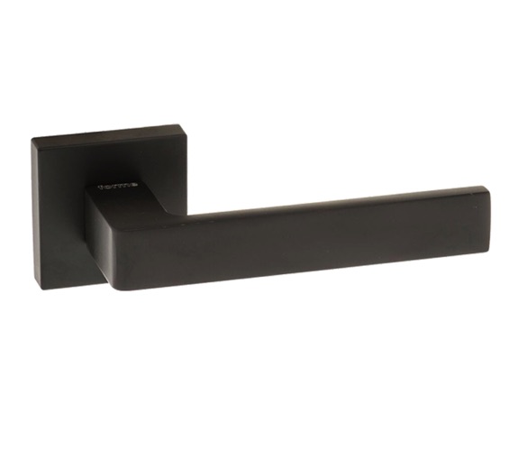 CleanTouch Anti-Bac Forme Asti Designer Lever on Minimal Square Rose - Matt Black CTFMS254MB