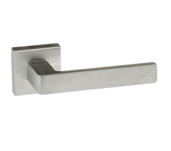 CleanTouch Anti-Bac Forme Asti Designer Lever on Minimal Square Rose - Satin Chrome CTFMS254SC
