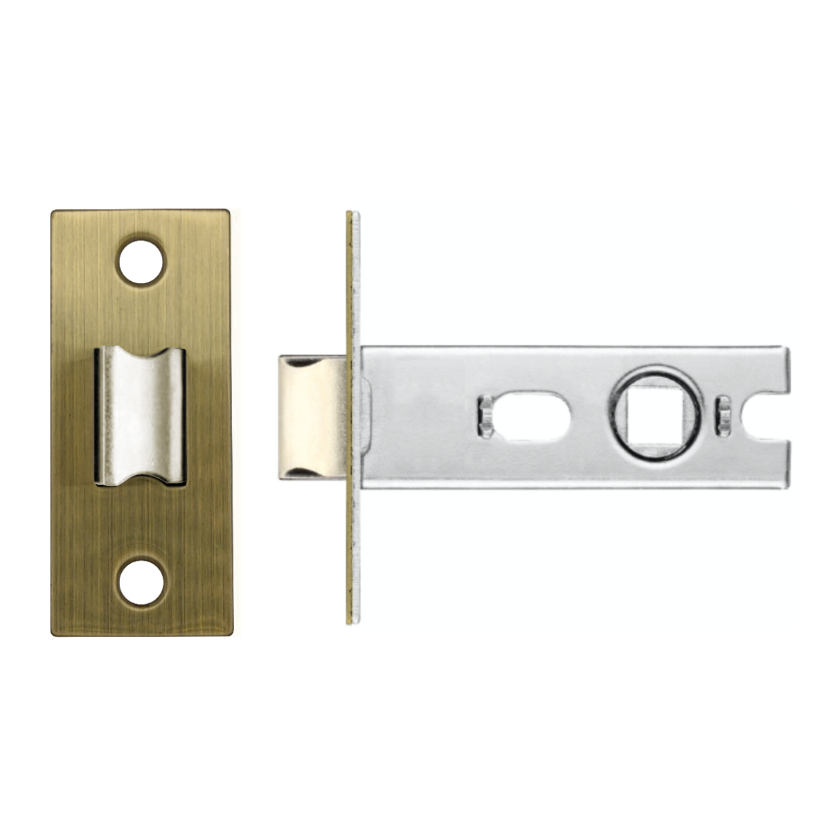 IRONZONE CTL64 Project Tubular Latch 64mm overall and 45mm Backset - Bolt Through Antique Brass