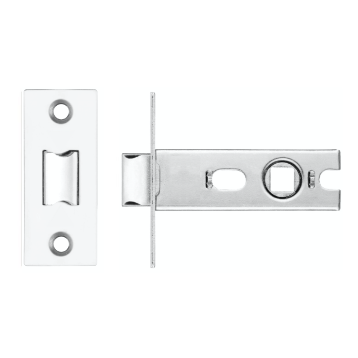 IRONZONE CTL64 Project Tubular Latch 64mm overall and 45mm backset- Bolt Through Polished Chrome