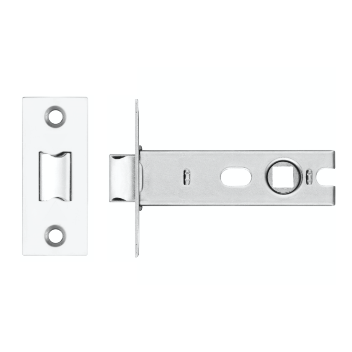 IRONZONE CTL76 Project Tubular Latch 76mm overall 57mm Backset - Bolt Through Polished Chrome