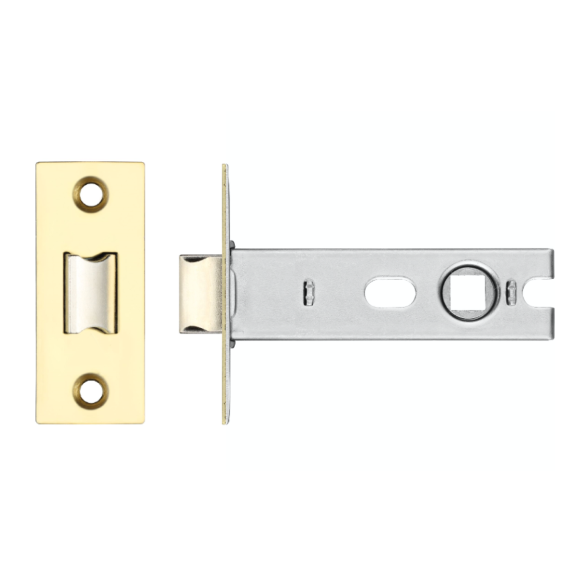 IRONZONE CTL76 Project Tubular Latch 76mm overall 57mm Backset - Bolt Through Polished Brass