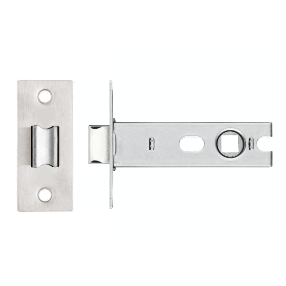 IRONZONE CTL76 Project Tubular Latch 76mm overall 57mm Backset - Bolt Through Satin Nickel