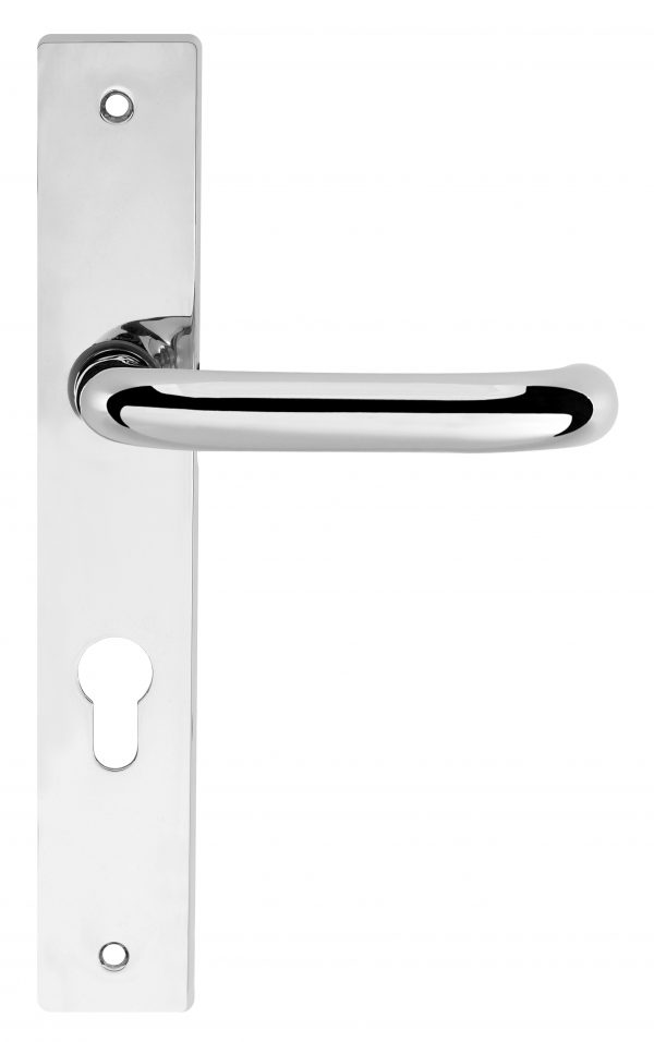 CleanTouch Anti-Bac RTD Safety Lever on Square Euro Backplate - Polished Chrome CTLOBSERTDPC