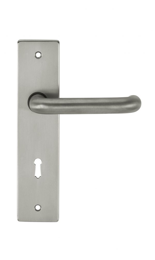 CleanTouch Anti-Bac RTD Safety Lever on Square Euro Backplate - Satin Chrome CTLOBSERTDSC
