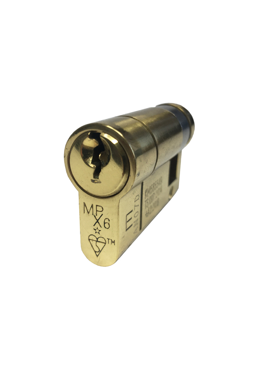Eurospec CYF77150PB Mpx6 Euro Single Cylinder 50mm - Master Keyed Workshop Polished Brass