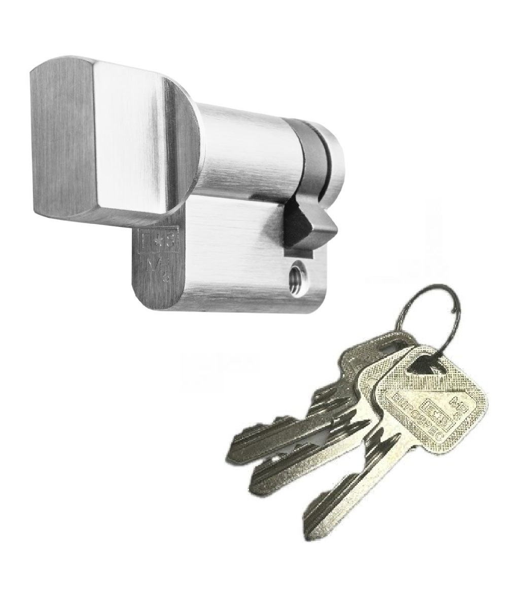 Eurospec CYA70445SC Euro Single Thumbturn 45mm Satin Chrome