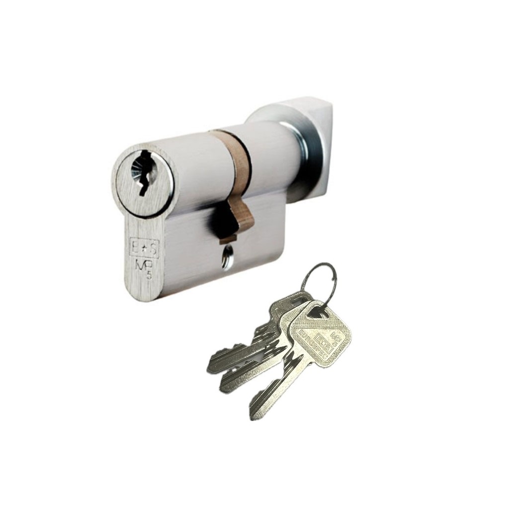 Eurospec CYA713100SC Euro Cylinder & Turn 50/50mm (Architectural) Satin Chrome