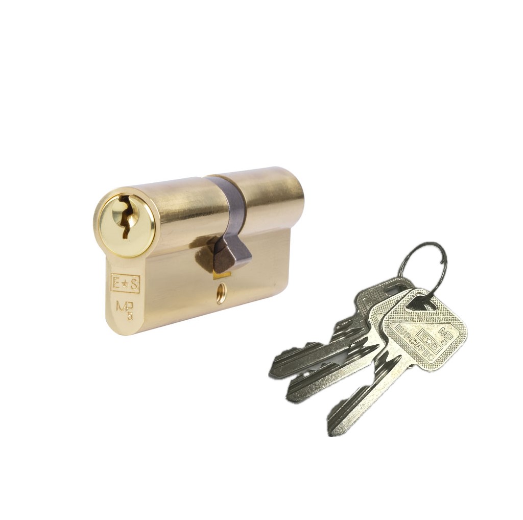 Eurospec CYB77260PB Euro Double Cylinder 60mm - Umk Polished Brass