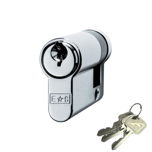Eurospec Mp5 55Mm Euro Single Cylinder - Ka - (Architectural) Polished Chrome CYB74155PC