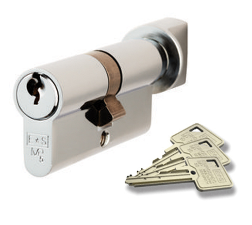 Eurospec Mp5 45/40Mm Euro Cylinder & Turn - Mk - (Architectural) Polished Chrome CYB7734540PC