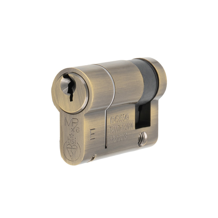 MPX6 46MM Euro Single Cylinder - KA Antique Brass CYF74146AB