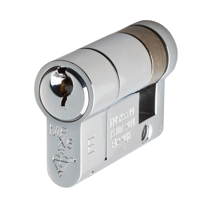 Eurospec CYF77146SC Mpx6 Euro Single Cylinder 46mm - Master Keyed Workshop Satin Chrome