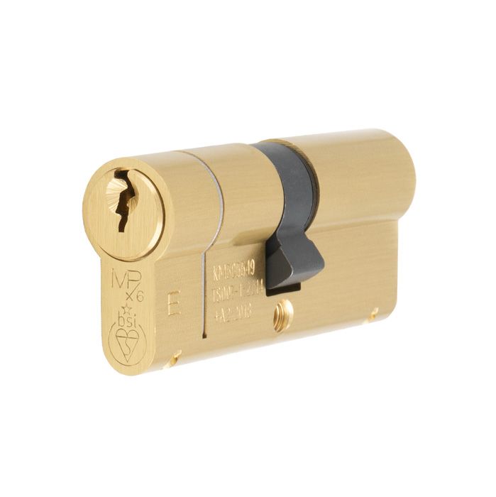 Mpx6 70Mm Euro Double Cylinder - Ktd Satin Brass CYF71270SB
