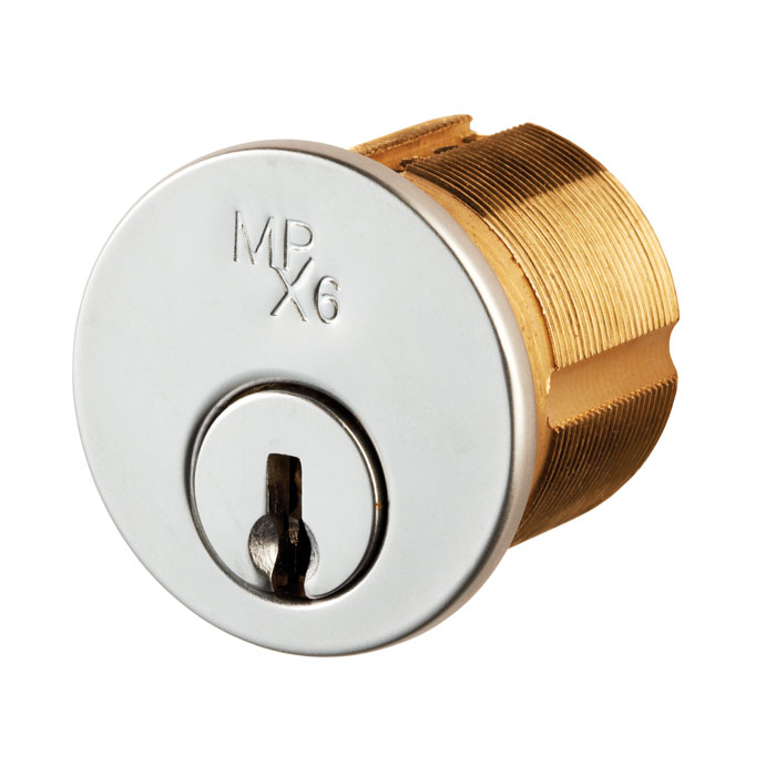 Eurospec CYF79524PC Mpx6 Standard Rim Cylinder - Including Screws Backplate & Cylinder Ring - Umk Polished Chrome