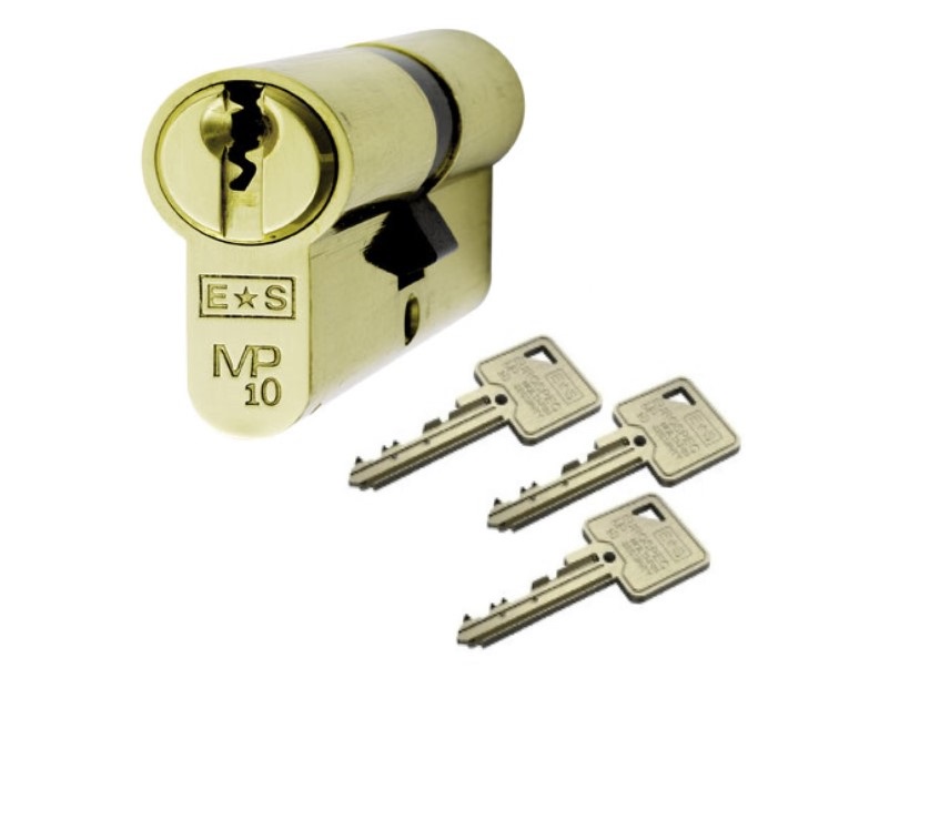 Eurospec CYG7424050PB Mp10 Euro Double Offset Cylinder 40/50mm Ka Polished Brass