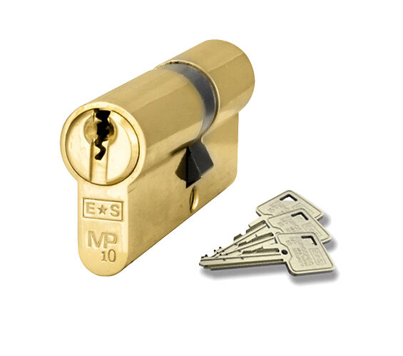 Eurospec CYG7724060PB Mp10 Euro Double Offset Cylinder 40/60mm Umk Polished Brass