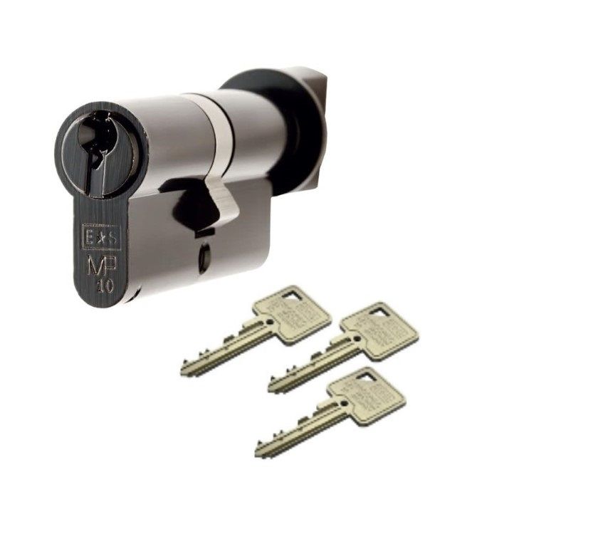 Eurospec CYG7136040BK/KD Mp10 60/40Mm Euro Cylinder & Turn - Ktd Black