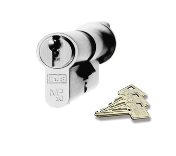 Eurospec CYG7136040PC/KD Mp10 60/40Mm Euro Cylinder & Turn - Ktd Polished Chrome