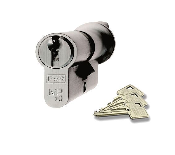 Eurospec CYG7136040SC/KD Mp10 60/40Mm Euro Cylinder & Turn - Ktd Satin Chrome