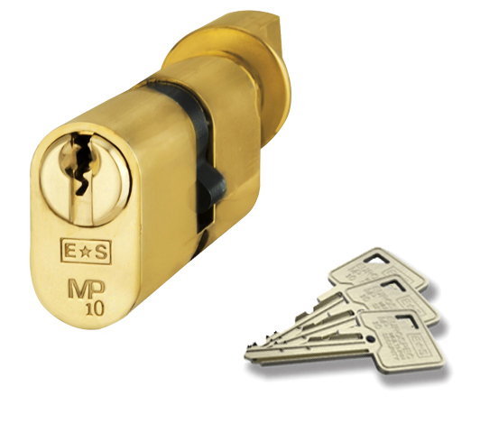 Eurospec CYG72364PB/KD Mp10 64Mm Oval Cylinder & Turn - Ktd Polished Brass