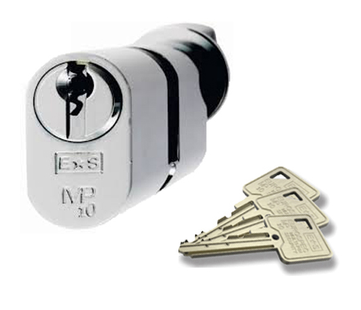 Eurospec CYG72364PC/KD Mp10 64Mm Oval Cylinder & Turn - Ktd Polished Chrome