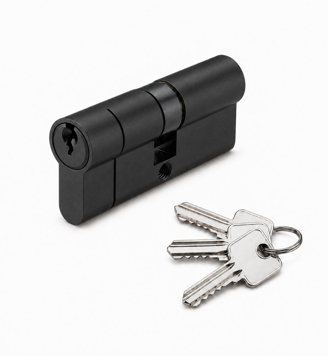 IRONZONE Architectural Euro Profile Cylinder 60mm 30/30 Double Keyed To Differ Black
