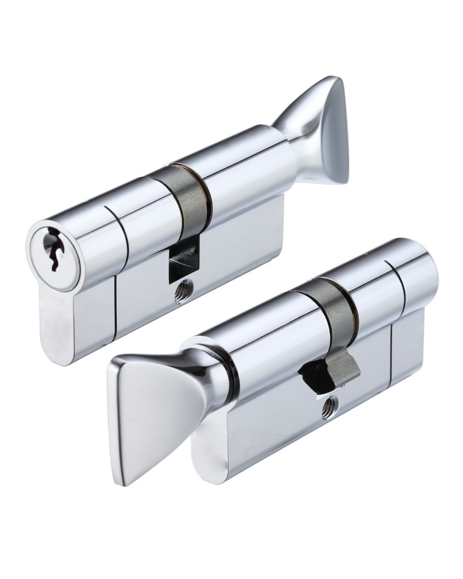 IRONZONE Architectural Euro Profile Cylinder 70mm 35/35 with Turn Master Keyed Polished Chrome